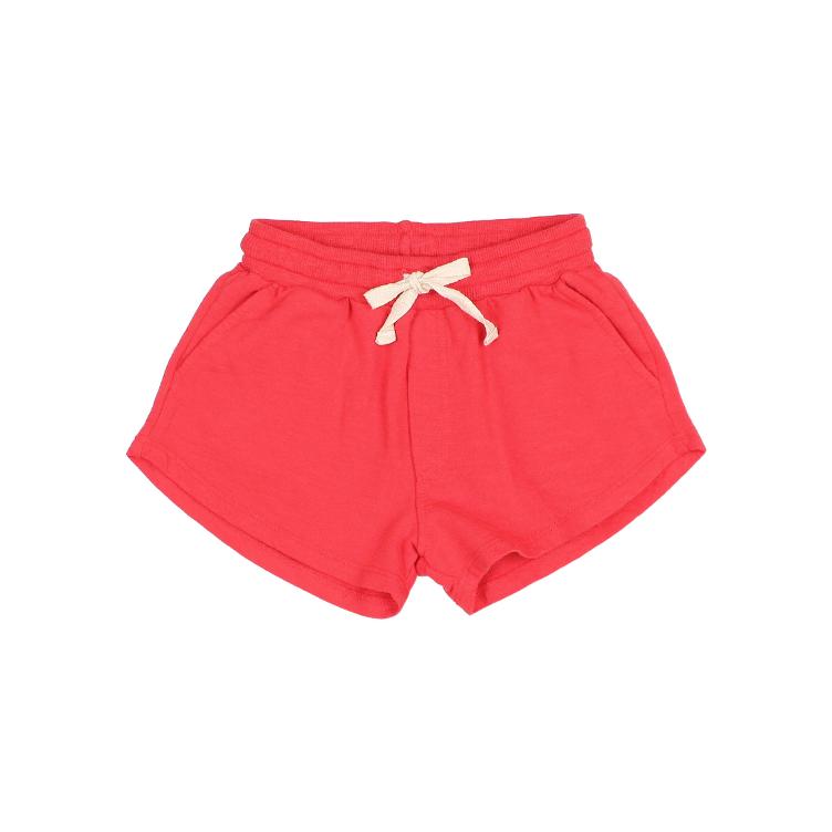 Cotton fleece shorts coral