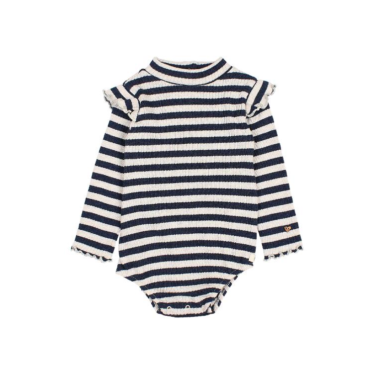 BB fancy stripes bodysuit navy