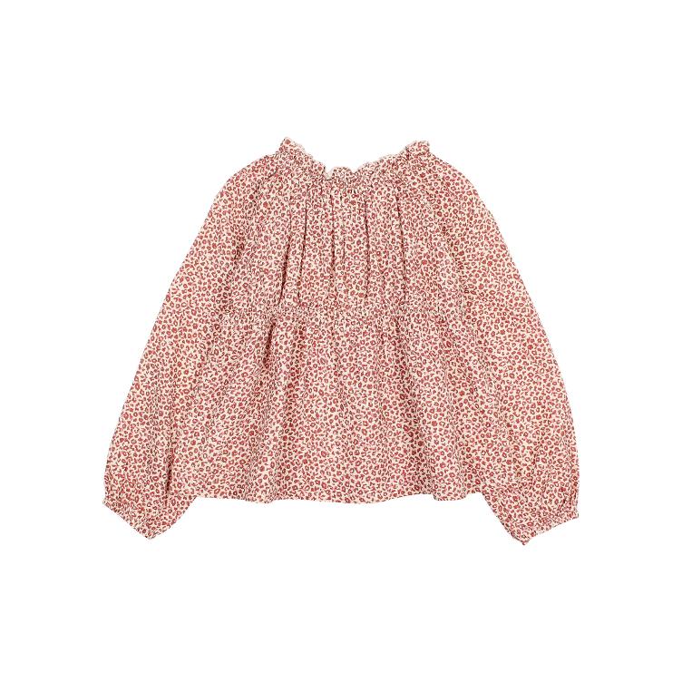 Speckle blouse burgundy