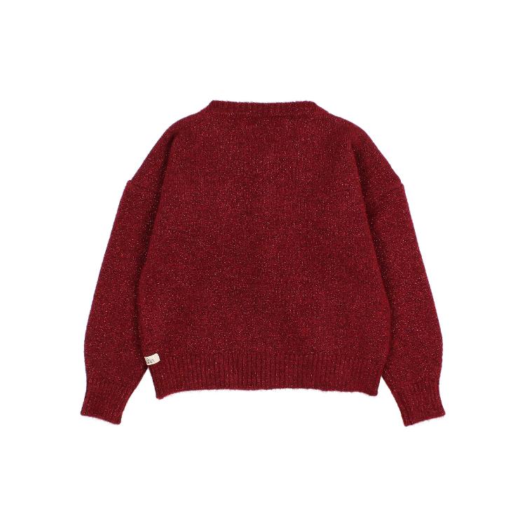 lurex cardigan burgundy - 0