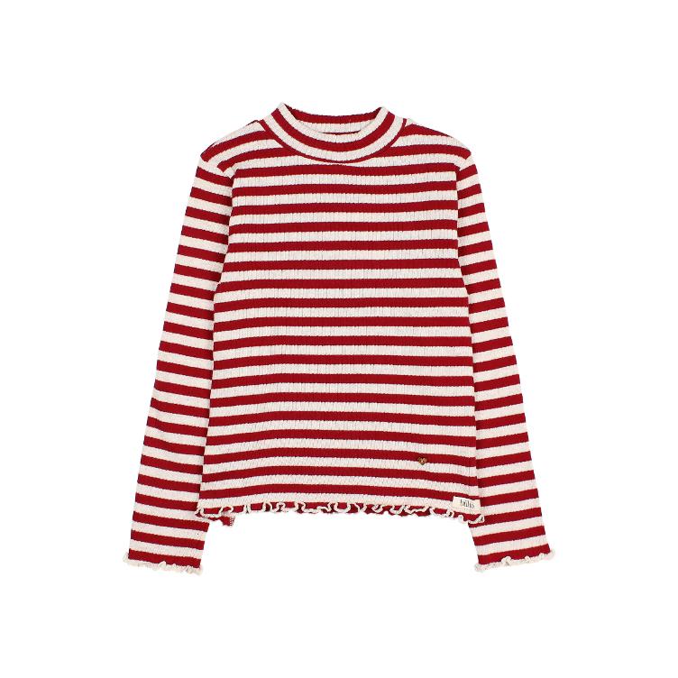 fancy stripes tshirt burgundy