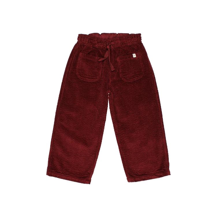 Corduroy girls pants burgundy