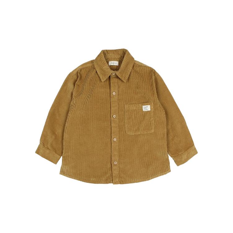 Soft velour shirt ocre