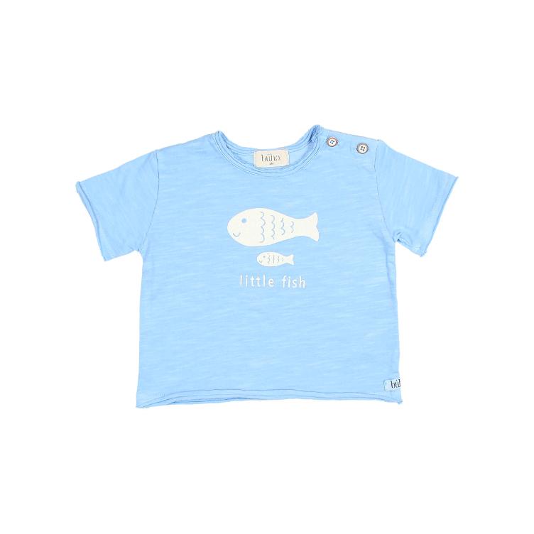 BB little fish T shirt provence blue