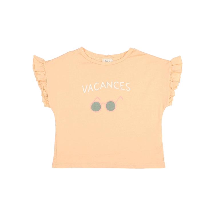 Flounces T shirt apricot