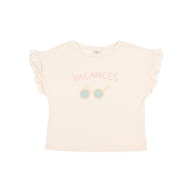 Flounces T shirt ivory