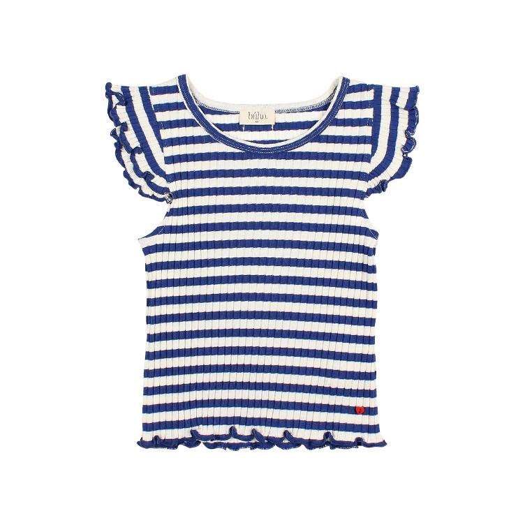 Fancy Rib T shirt royal blue