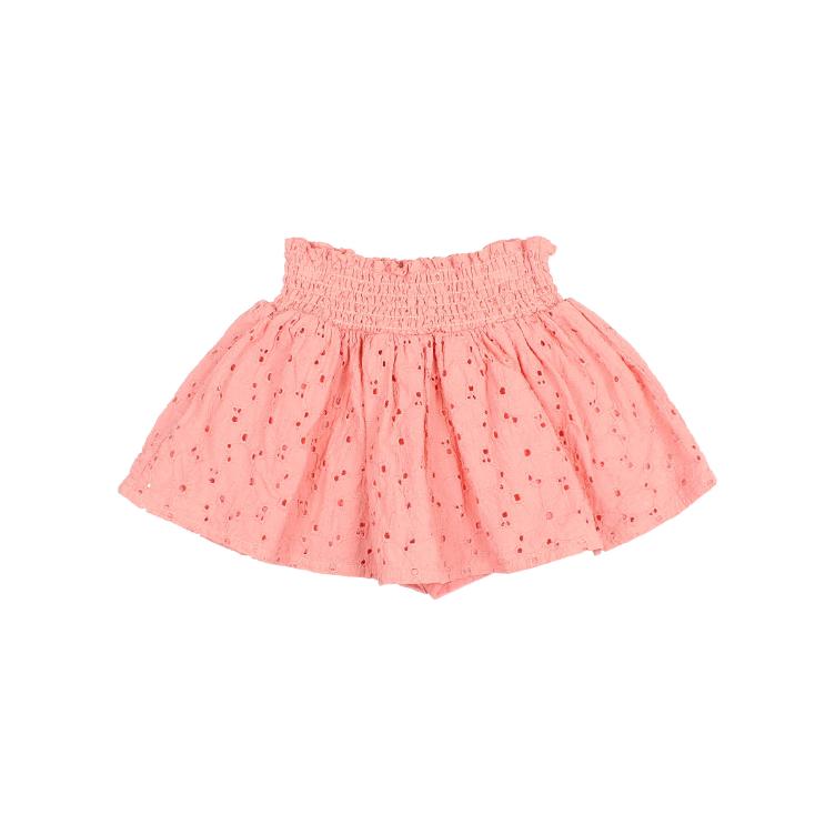 Embroidery skirt peach pink