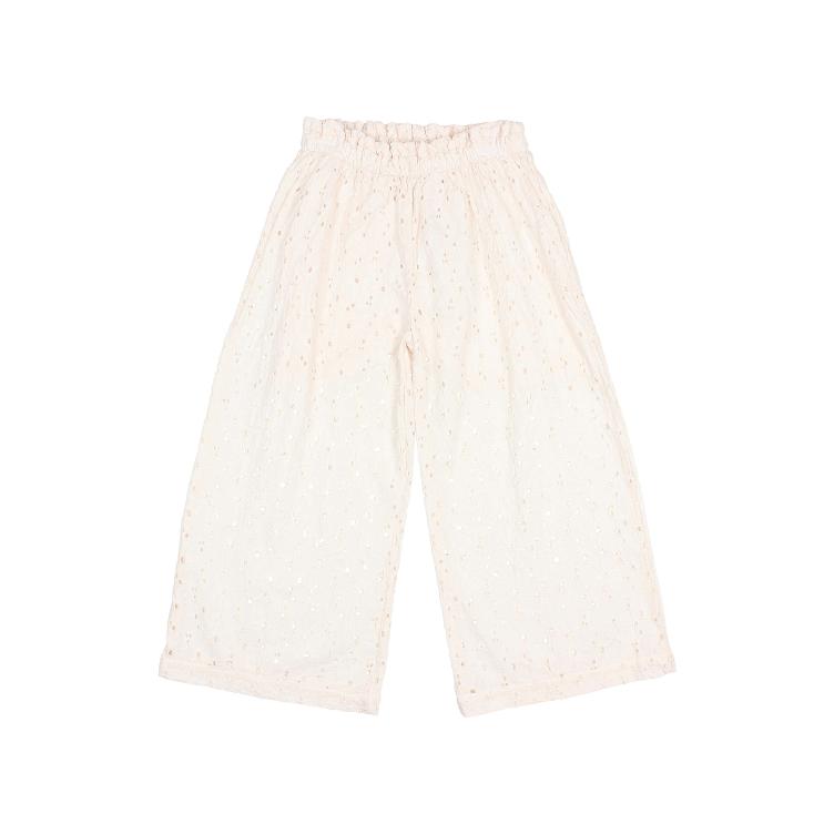 Embroidery pants ivory