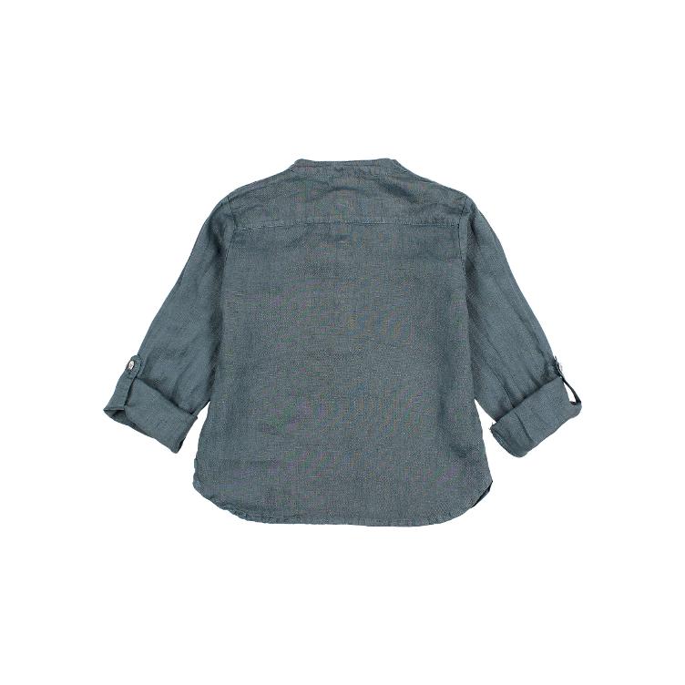 Linen kurta shirt blue teal - 0