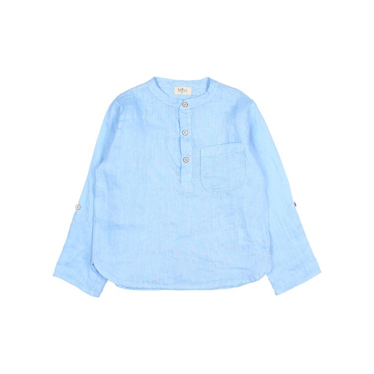 Linen kurta shirt provence blue