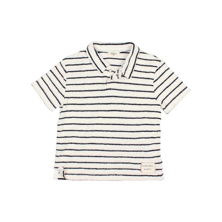 Terry stripes polo nuit