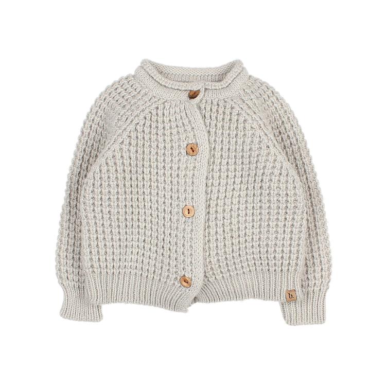BB soft knit cardigan light grey