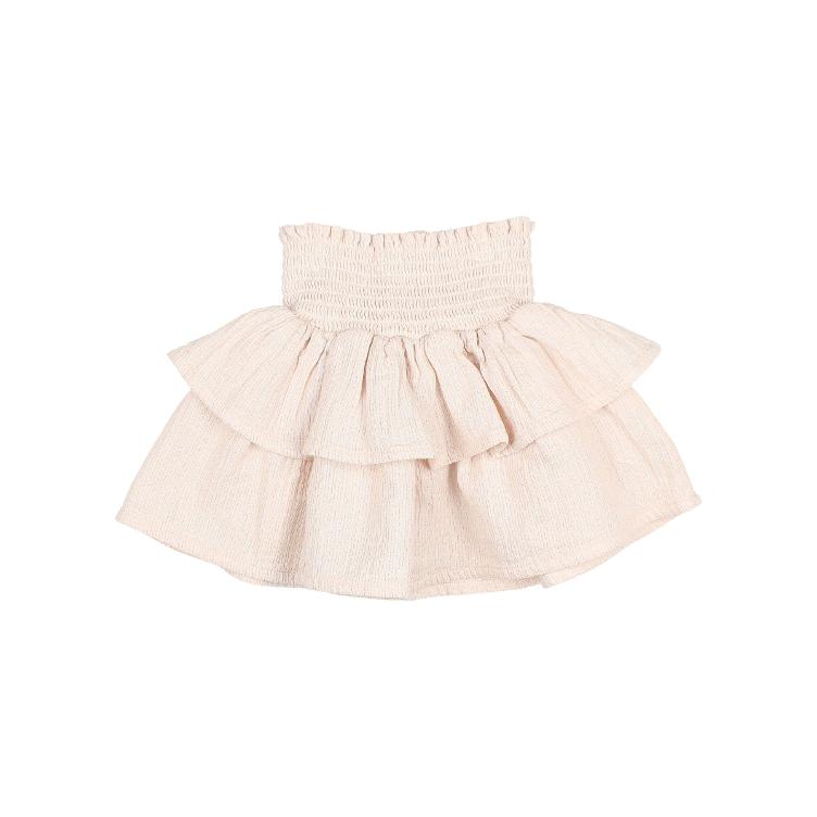 Lurex skirt cream pink