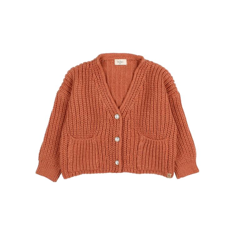 pockets cardigan toffee