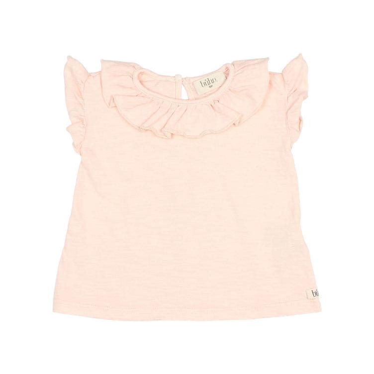 BB Frill Collar t shirt light pink