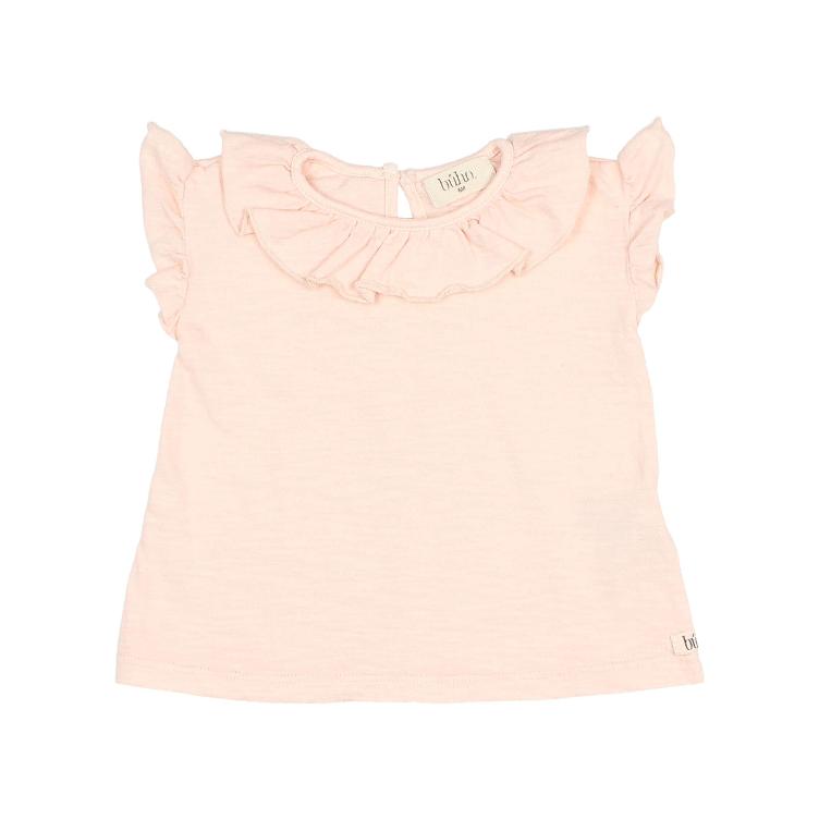 BB Frill Collar t shirt light pink