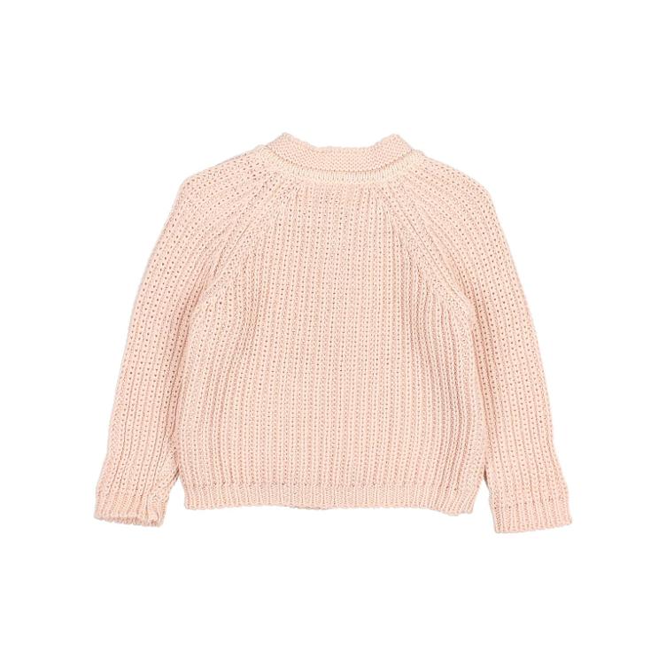 BB cotton knit cardigan light pink - 0
