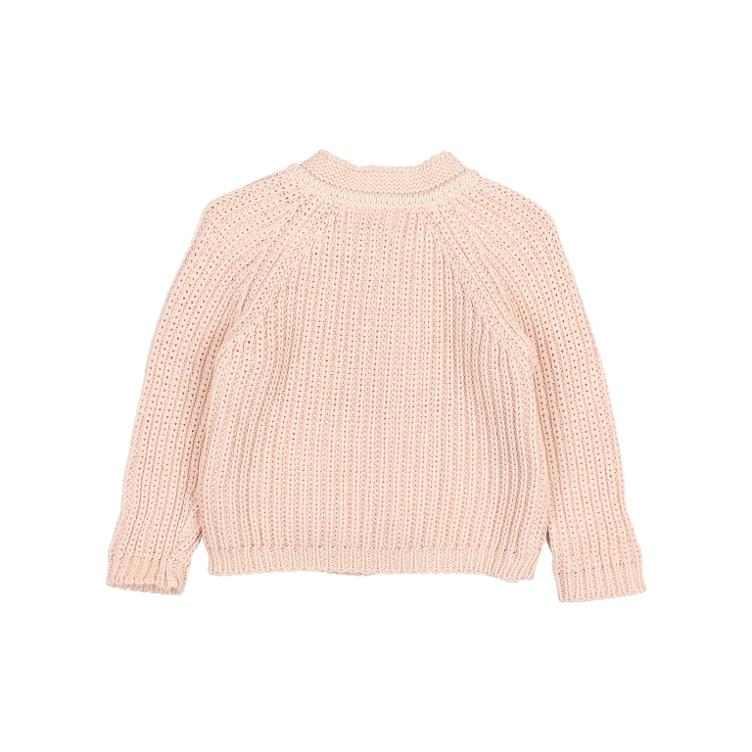 BB cotton knit cardigan light pink - 0