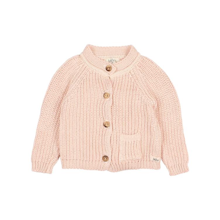 BB cotton knit cardigan light pink