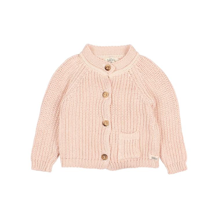BB cotton knit cardigan light pink