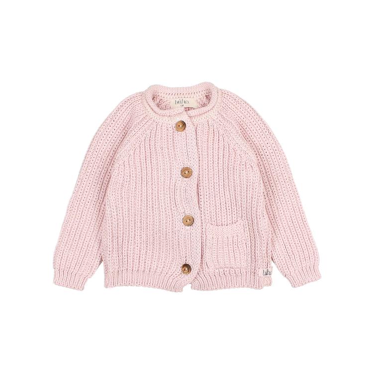 BB cotton knit cardigan mauve