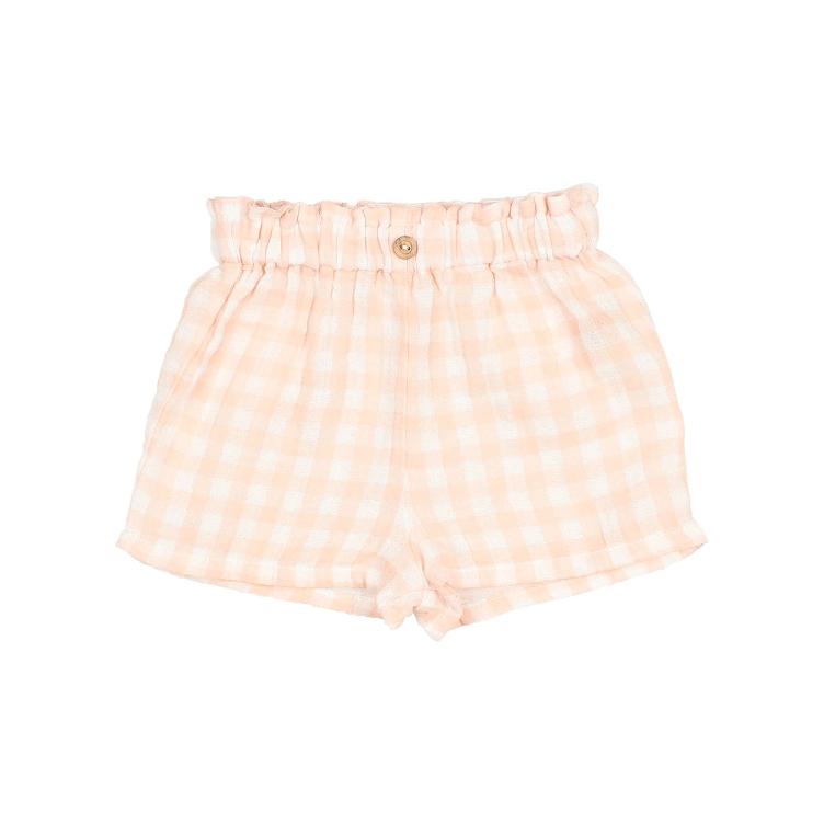 BB gingham shorts light pink