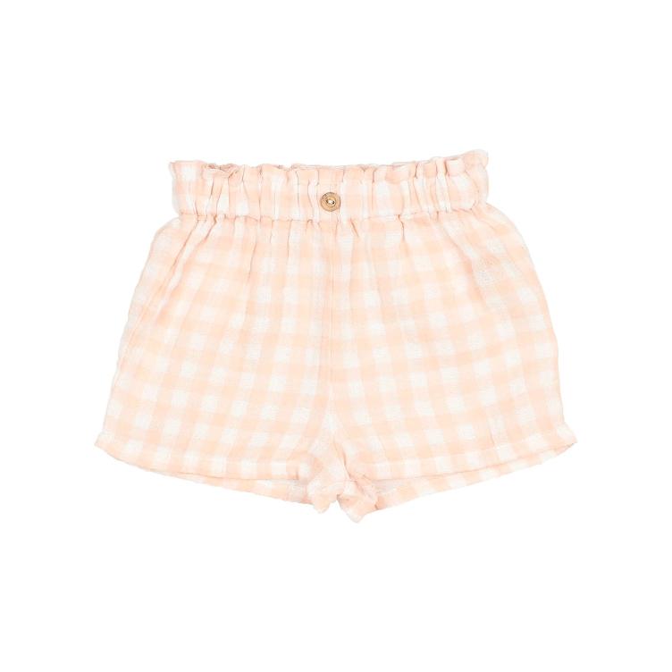 BB gingham shorts light pink