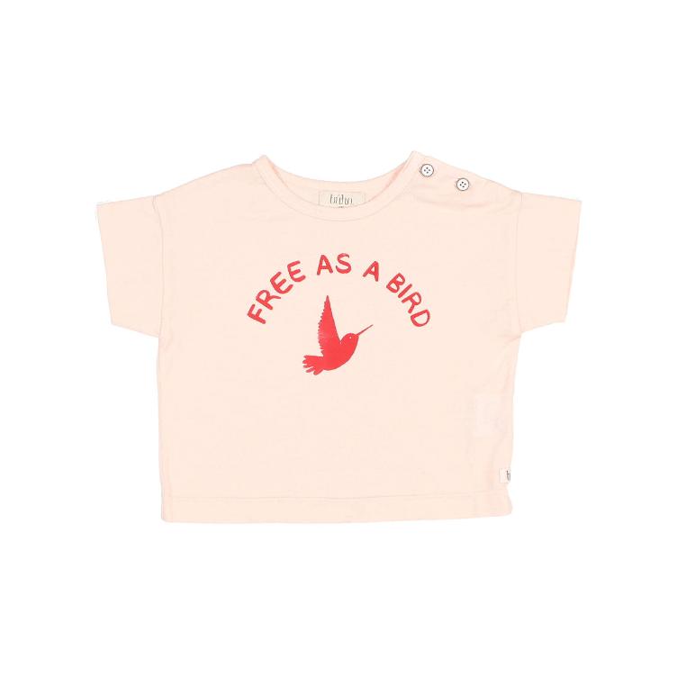 BB bird t shirt light pink