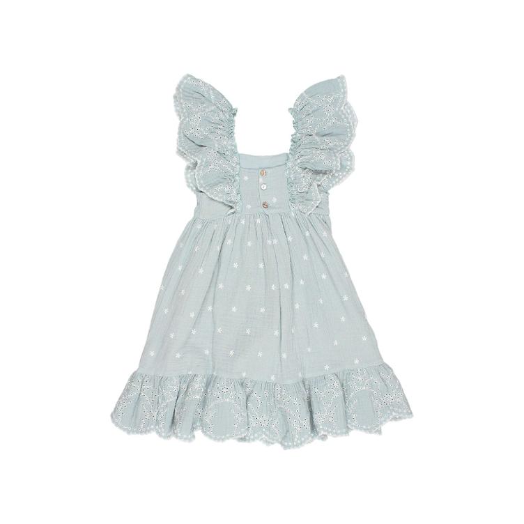 Embroidery dress almond - 0