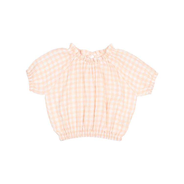 Gingham top light pink