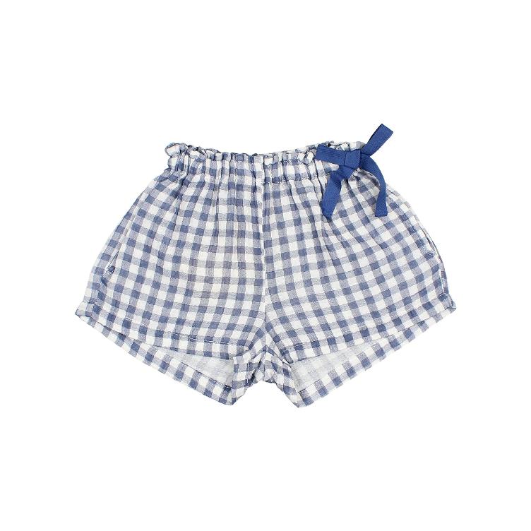 Gingham shorts blue stone