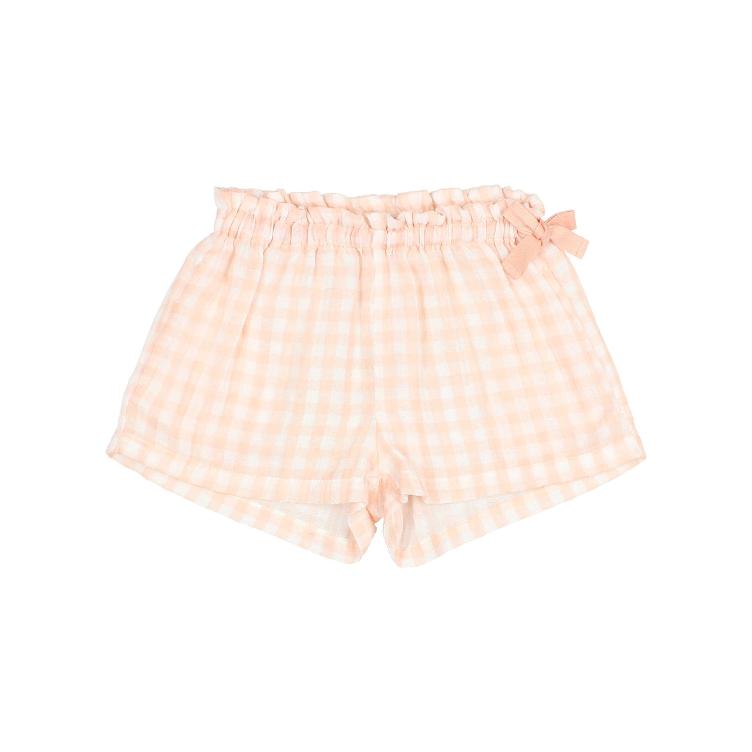 Gingham shorts light pink