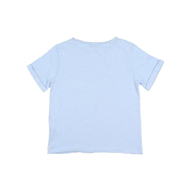 pocket linen t shirt placid blue