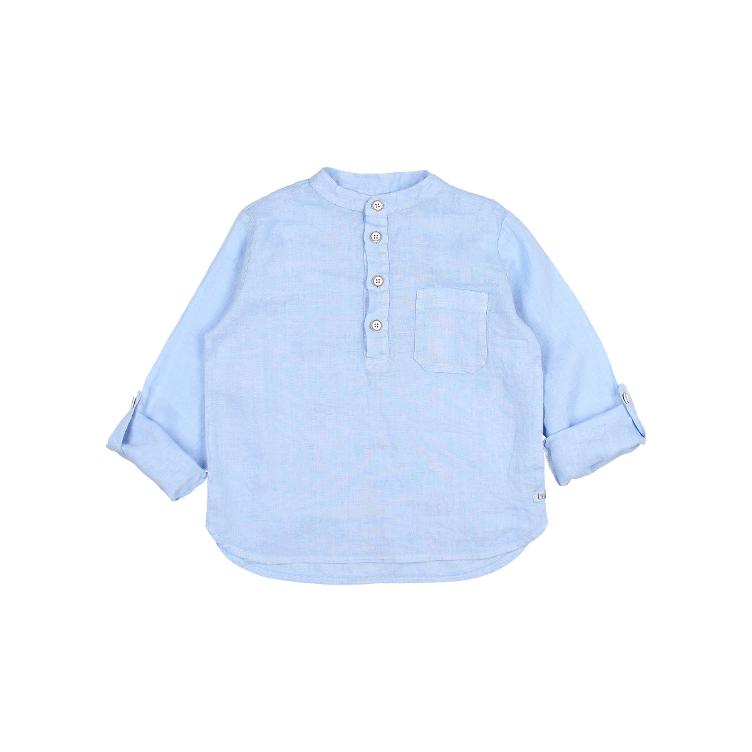 linen kurta shirt placid blue