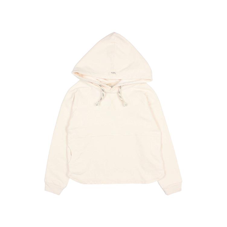 Hood fleece jumper talc