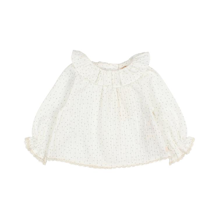 NB dots blouse pale peach