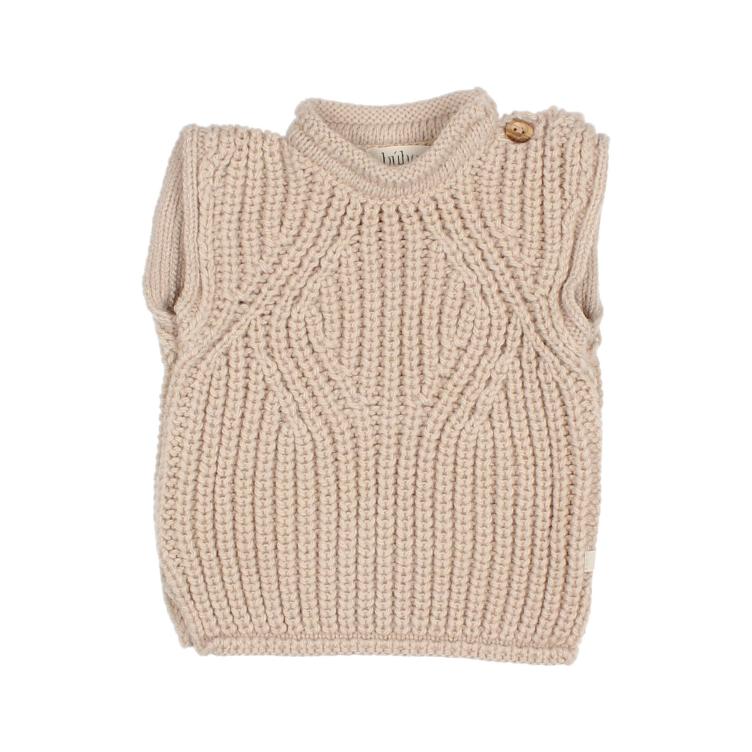 BB soft knit waistcoat natural