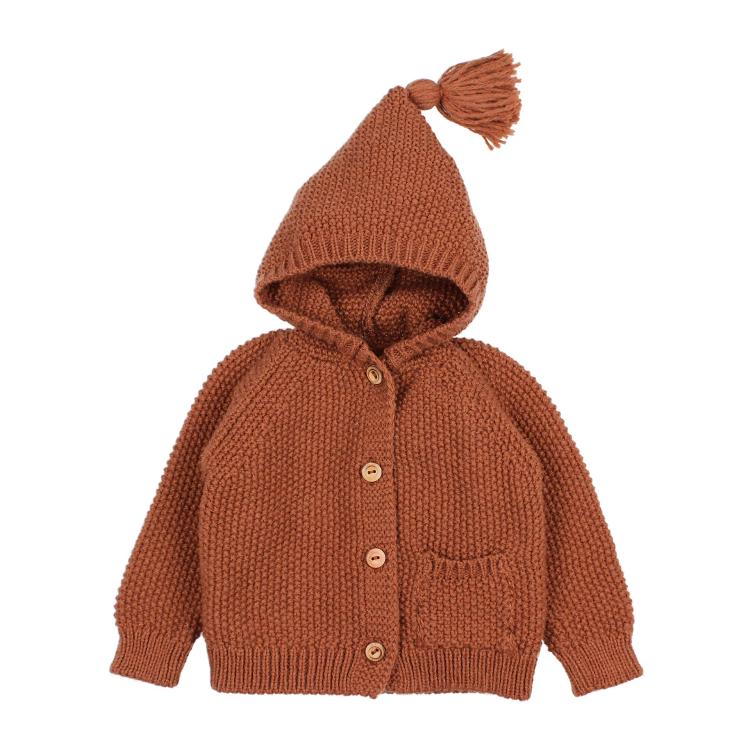 BB Hood Cardigan cocoa