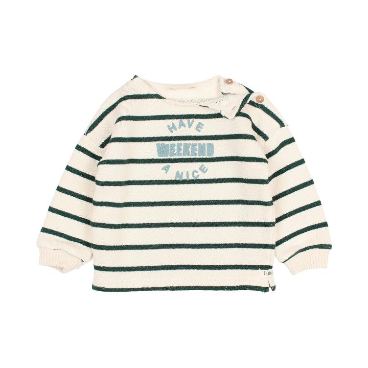 BB Stripes Sweatshirt ecru green