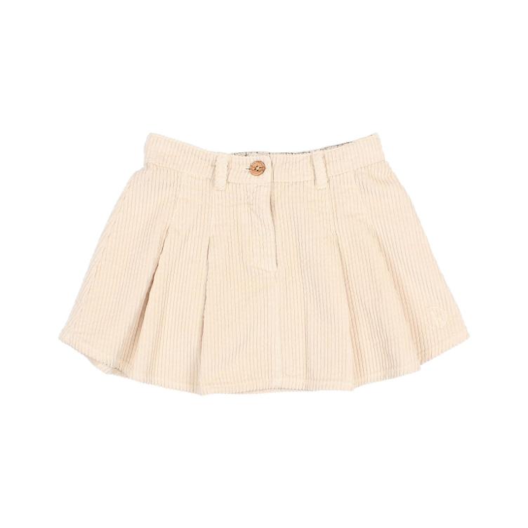 Box pleat skirt sand