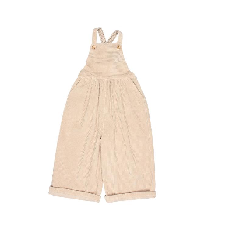 Corduroy dungaree macadamia