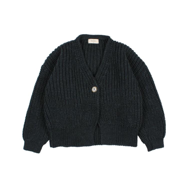 Soft knit cardigan deep forest