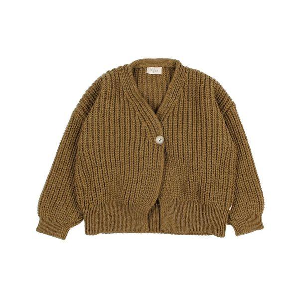 Soft knit cardigan kaki