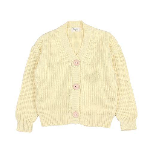 Cotton knit cardigan mimosa