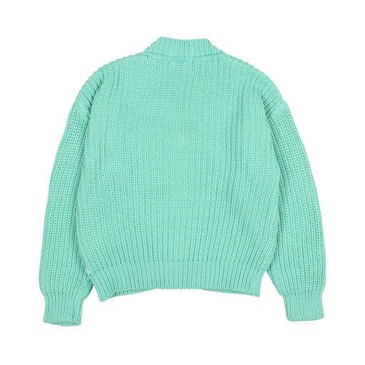 Cotton knit cardigan mint - 0