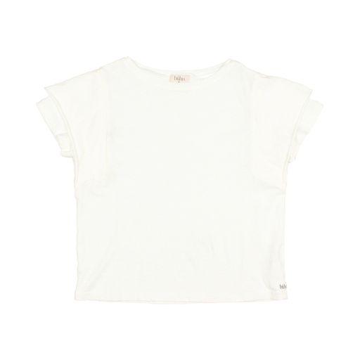 Cotton linen t shirt ecru