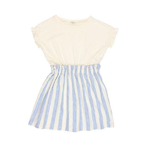 Stripes combi dress bluette