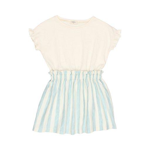 Stripes combi dress sea pine