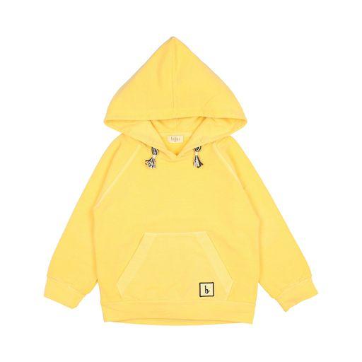 Fleece hood sweatshirt lemon